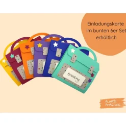 Schulrucksack Bastelset | Einladung zur Einschulung | Schulranzen basteln | Einladungskarten zum Schulanfang