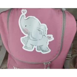 Schultertasche, Kitatasche, Rucksack, Musikbox-Tasche, Elefant, rosa