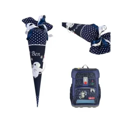 Schultüte Astronaut, Weltraum Schultüte Stoff, Stoff-Schultüte, Schultüte Junge in dunkelblau