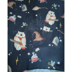 Schultüte aus Baumwollstoff Zauberlehrling / Eule dunkelblau 70cm