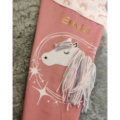 Schultüte aus Stoff Einhorn Regenbogen 70cm