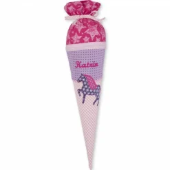 Schultüte aus Stoff für Geschwister, Stoffschultüte für Geschwister, Geschwistertüte,Geschwisterschultüte, Kindergartentüte für Mädchen