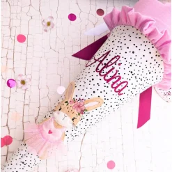 Schultüte aus Stoff Frau Hase