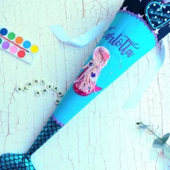 Schultüte aus Stoff Meerjungfrau/Nixe mit Flosse