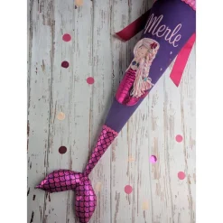 Schultüte aus Stoff Meerjungfrau Nixe mit Flosse