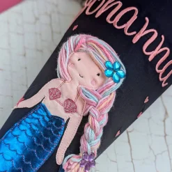 Schultüte aus Stoff Meerjungfrau Nixe mit Flosse