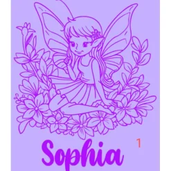 Schultüte aus Stoff mit Motiv nach Wahl: Fee / Einhorn / Pferd / Meerjungfrau und mehr 70cm flieder