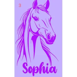 Schultüte aus Stoff mit Motiv nach Wahl: Fee / Einhorn / Pferd / Meerjungfrau und mehr 70cm flieder