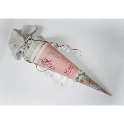 Schultüte aus Stoff mit Pferdemotiv