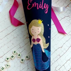 Schultüte aus Stoff Nixe / Meerjungfrau