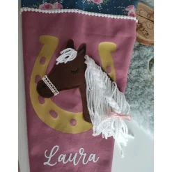 Schultüte aus Stoff Pferd und Rosen 70cm