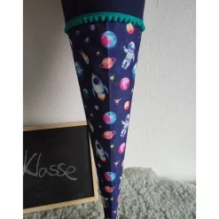 Schultüte aus Stoff Weltall mit Alien 70cm