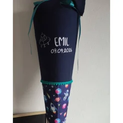 Schultüte aus Stoff Weltall mit Alien 70cm