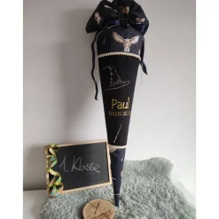 Schultüte aus Stoff Zauberlehrling / Eule 70cm