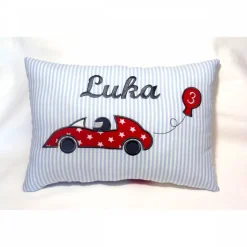 Schultüte aus Stoff Zuckertüte personalisierte Schultüte Auto für Jungen mit Rennwagen Rennauto