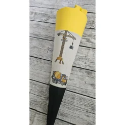 Schultüte Bagger Baustelle aus Stoff / 70cm für Jungs