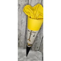 Schultüte Bagger Baustelle aus Stoff / 70cm für Jungs