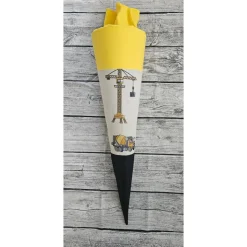 Schultüte Bagger Baustelle aus Stoff / 70cm für Jungs