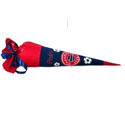 Schultüte Bayern, Fußball Schultüte aus Stoff, Stoff-Schultüte mit Namen, Schultüte Jungen