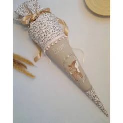 Schultüte 70cm Kindergartentüte Geschwistertüte 35cm Reh Mädchen personalisiert mit Name