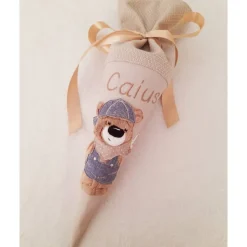 Schultüte 70cm Kindergartentüte Geschwistertüte 35cm Bär Teddy personalisiert mit Name