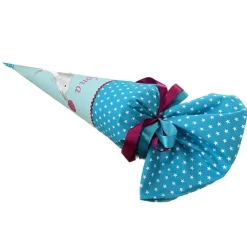 Schultüte Delfin, große Zuckertüte aus Stoff mit Namen bestickt für Mädchen & Jungen