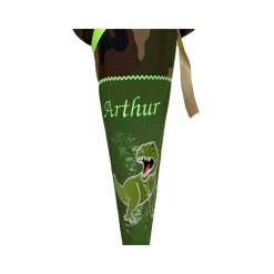 Schultüte Dino in grün, Schultüte Stoff, Stoff-Schultüte, Schultüte Junge mit Namen, Camouflage