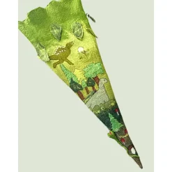 Schultüte Dinosaurier aus Filz für Jungen, Zuckertütenhülle in der Welt der Dinos