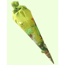 Schultüte Dinosaurier aus Filz für Jungen, Zuckertütenhülle in der Welt der Dinos