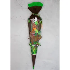 Schultüte Dinosaurier „T-Rex“ mit Vulkan 85 cm 6-eckig  Farbvarianten