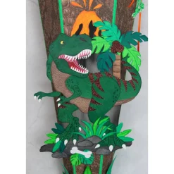 Schultüte Dinosaurier „T-Rex“ mit Vulkan 85 cm 6-eckig  Farbvarianten