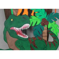 Schultüte Dinosaurier „T-Rex“ mit Vulkan 85 cm 6-eckig  Farbvarianten