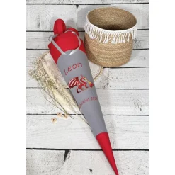 Schultüte Drache Feuerdrache aus Stoff 70 cm personalisiert