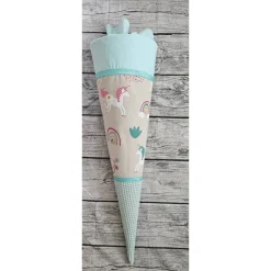Schultüte Einhorn aus Stoff in Mint / 70cm / für Mädchen
