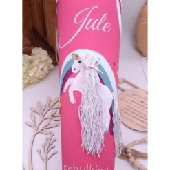 Schultüte Einhorn mit Regenbogen passend zum Step by Step Sweet Unicorn Nuala, personalisierte Schultüte