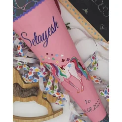 Schultüte Einhorn passend zum Step by Step Glitter Heart.