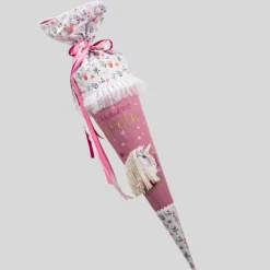 Schultüte Einschulung 2022 Einhorn Pferd Boho Rosa