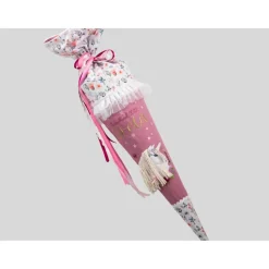Schultüte Einschulung 2022 Einhorn Pferd Boho Rosa