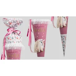 Schultüte Einschulung 2022 Einhorn Pferd Boho Rosa