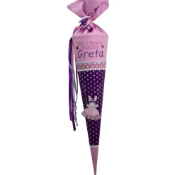 Schultüte Einschulung 2022 Hase auf einer Schaukel Hasenmädchen