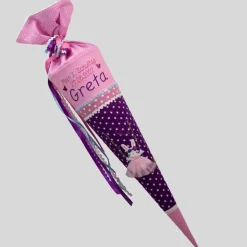 Schultüte Einschulung 2022 Hase auf einer Schaukel Hasenmädchen