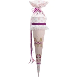 Schultüte Einschulung 2022 Mädchen Monogram Regenbogen Name Datum