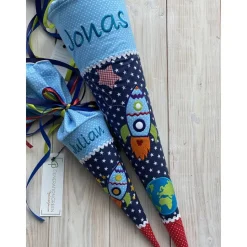 Schultüte Einschulung 2022 Rakete inkl. Astronaut + Planet + Erde