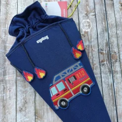 Schultüte Ergobag BlaulichtBär Feuerwehr InspectBär mit Namen und Flammen