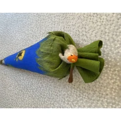 Schultüte Eule aus Filz,  Einzigartige Zuckertütenhülle für Jungen und  Mädchen