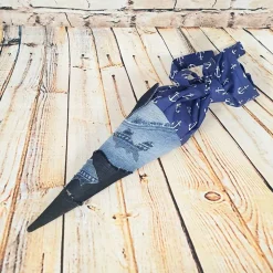 Schultüte "Fisch", 35 cm, Zuckertüte, Jeans Upcycling, Geschwistertüte