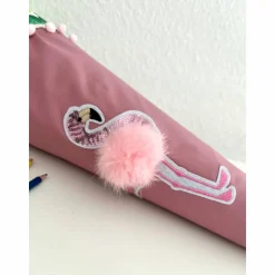 Schultüte Flamingo-Applikation inkl. Namensstick