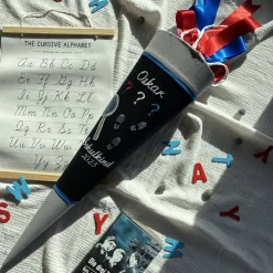 Schultüte für Jungen, passend zum Schulranzen ergobag Bärdektiv, Drei Fragezeichen