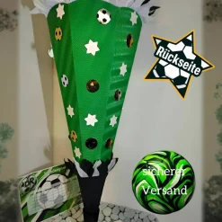 Schultüte Fußball mit deinem inkl. Name, perfekt für deine Einschulung