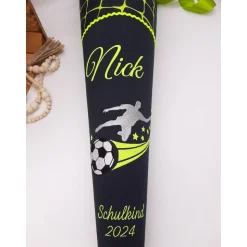 Schultüte Fussball, Fussballer passend zum Ergobag Drachenfliegbär / Schultüte aus Stoff / nachhaltig